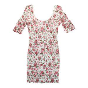 Dots Women's scoop neck‎ Boutique style Lacey Spring Summer Layered Dress Large